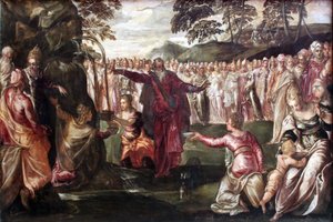 Moses Schlägt Wasser aus dem Felsen